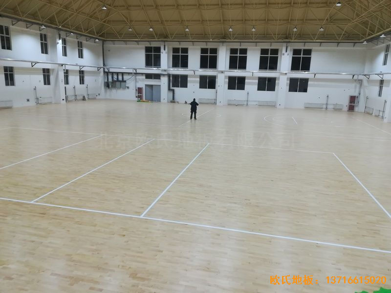 山東濟南歷城區小學體育地板施工案例