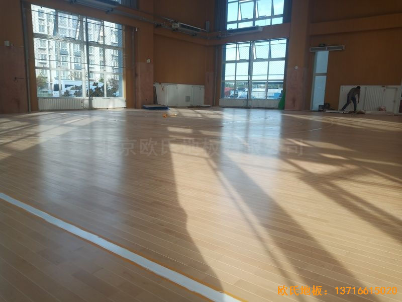 北京大興區團河路98號體育木地板安裝案例